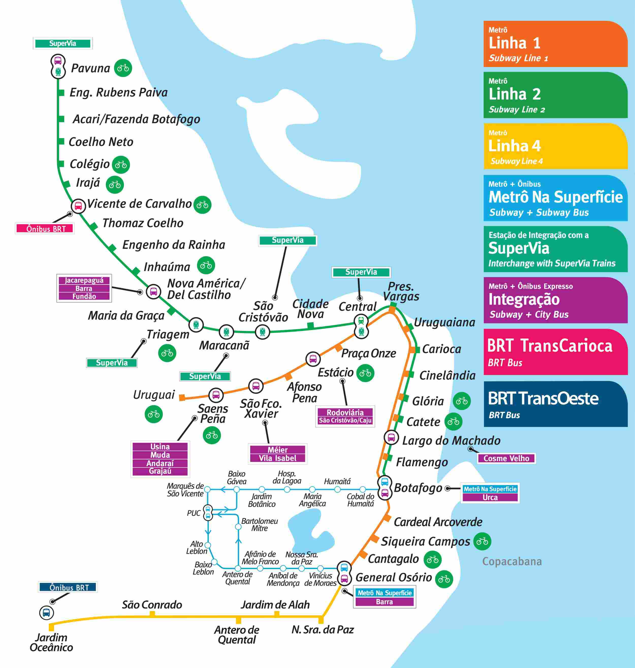 Mapa-do-Metro-do-Rio-Tamanho-Grande-1 Mapa do Metro do Rio Tamanho Grande  